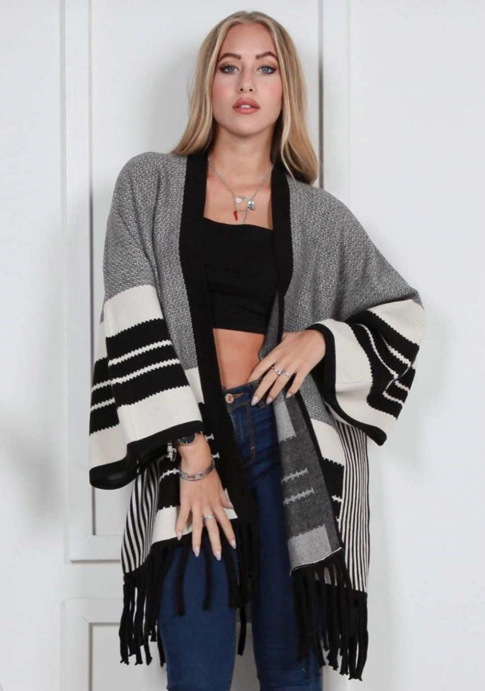 CARDIGAN FRANGE FANTASIA