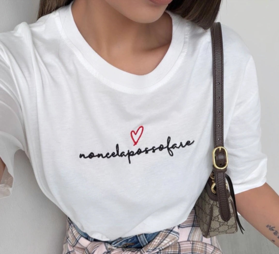 T-SHIRT "NONCELAPOSSOFARE" - Paprika