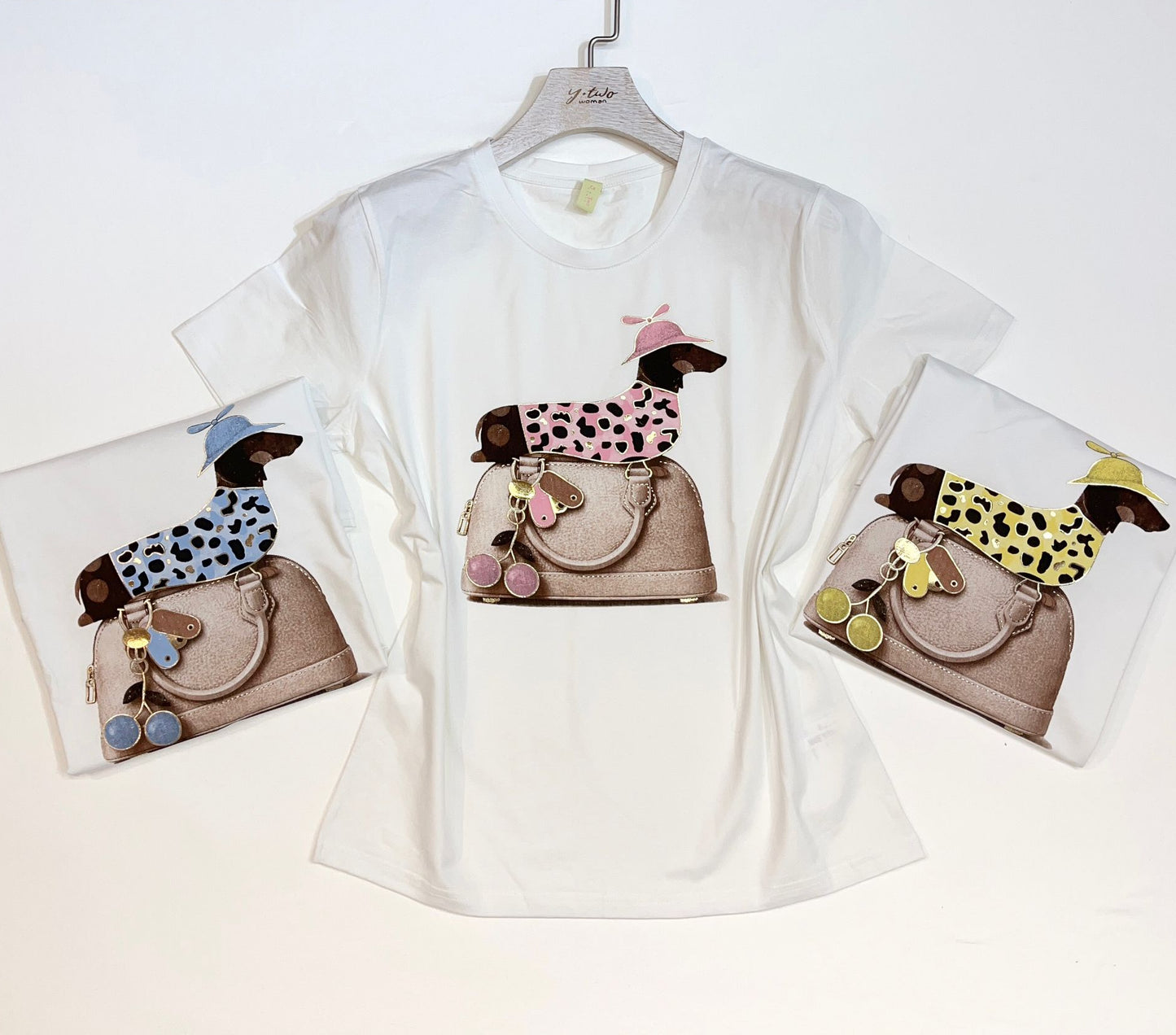 T-SHIRT BASSOTTO BORSA