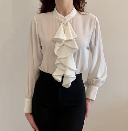 CAMICIA ROUCHES BIANCA - Paprika