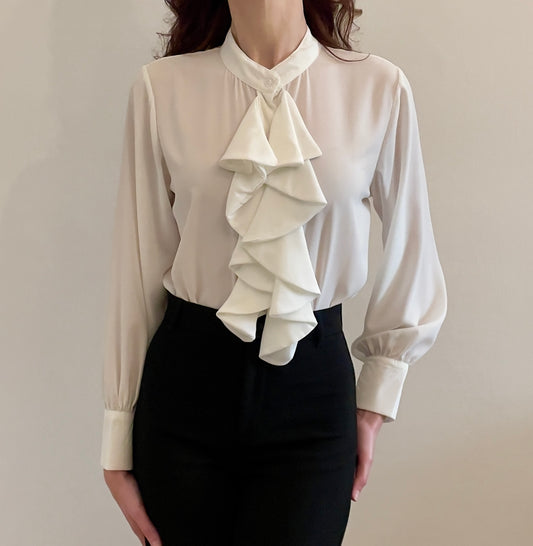 CAMICIA ROUCHES BIANCA - Paprika