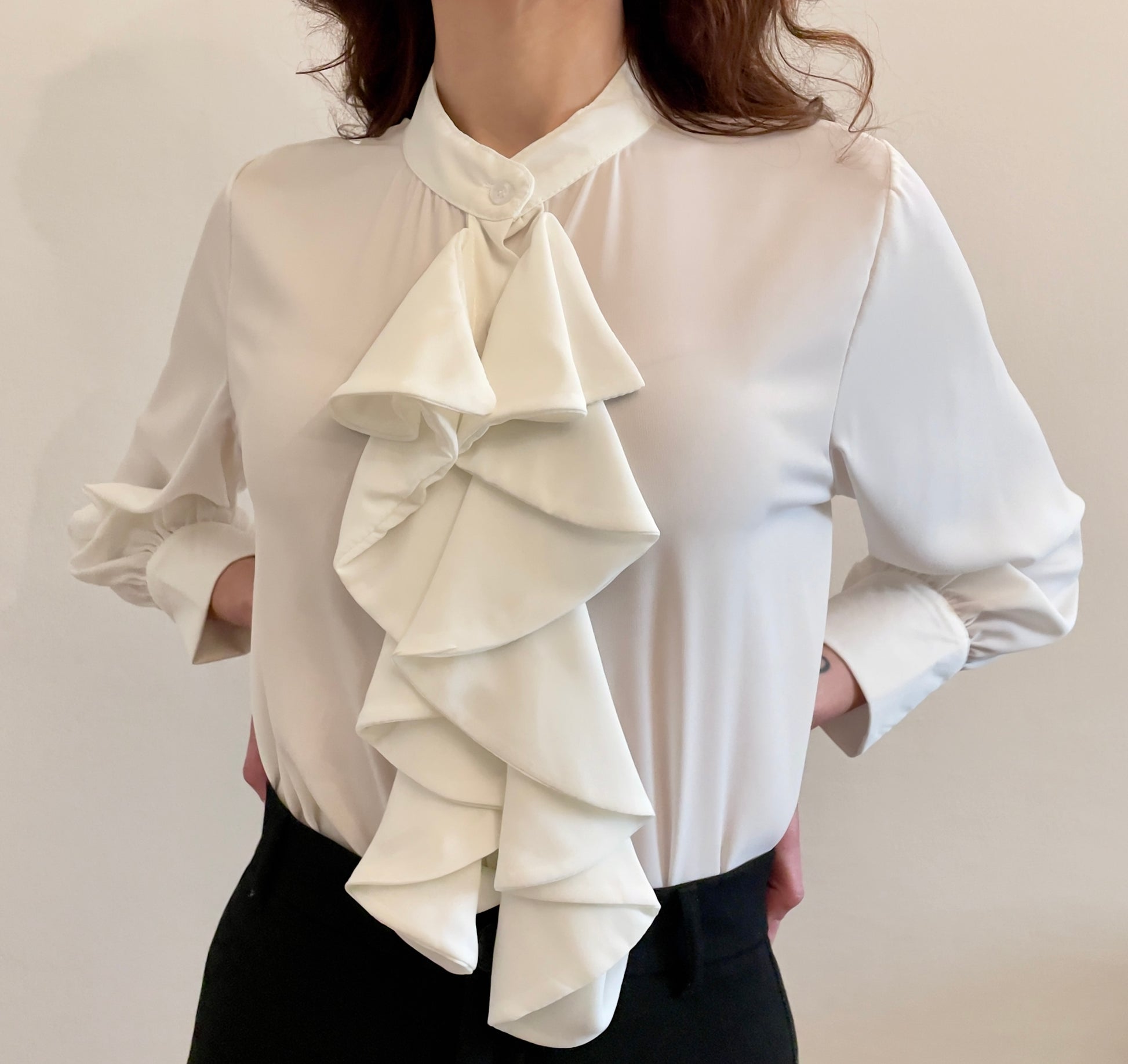CAMICIA ROUCHES BIANCA - Paprika