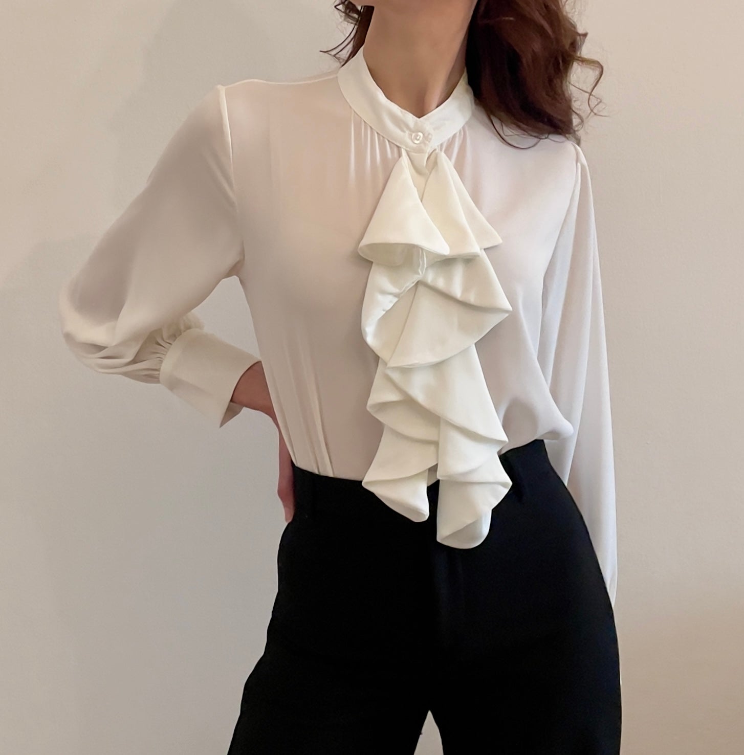CAMICIA ROUCHES BIANCA - Paprika