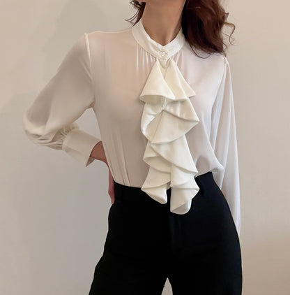 CAMICIA ROUCHES BIANCA - Paprika