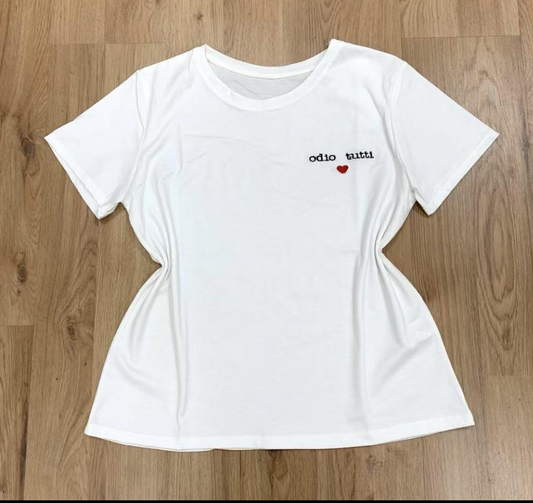 T-SHIRT "ODIO TUTTI ❤️"