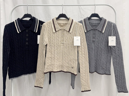 MAGLIONE CROP TRECCIA