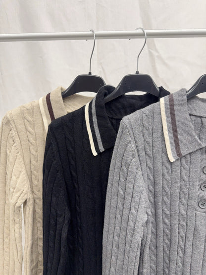 MAGLIONE CROP TRECCIA