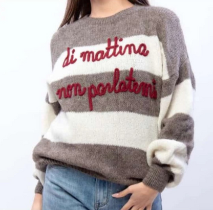 MAGLIONE "DI MATTINA NON PARLATEMI"