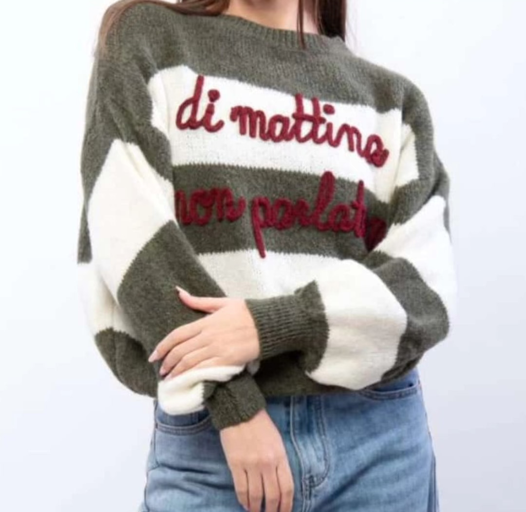 MAGLIONE "DI MATTINA NON PARLATEMI"