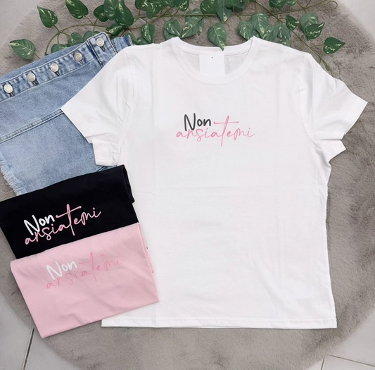 T-SHIRT "NON ANSIATEMI" - Paprika