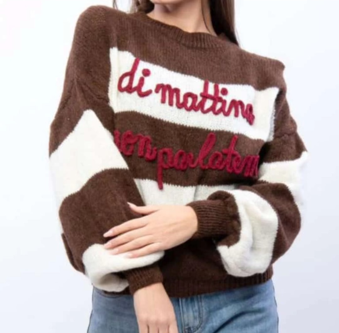 MAGLIONE "DI MATTINA NON PARLATEMI"