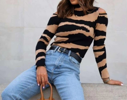 MAGLIA ANIMALIER CUT-OUT