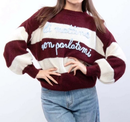 MAGLIONE "DI MATTINA NON PARLATEMI"