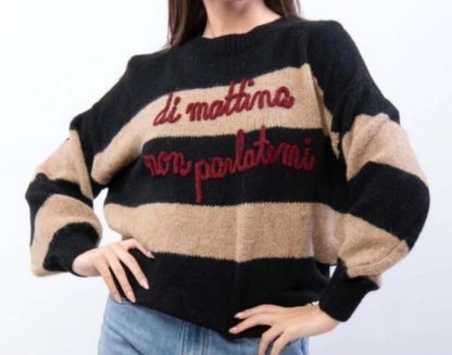 MAGLIONE "DI MATTINA NON PARLATEMI"